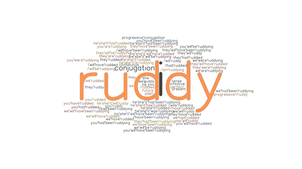 Ruddy Past Tense Verb Forms, Conjugate RUDDY