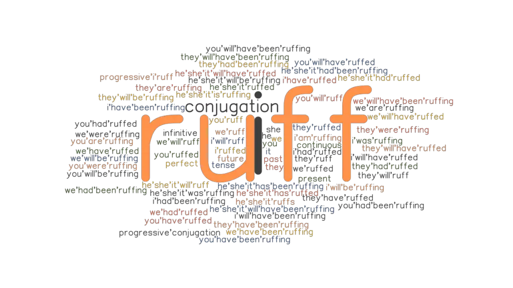 Ruff Past Tense Verb Forms, Conjugate RUFF