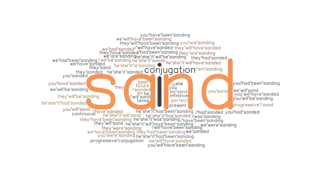 Sand Past Tense Verb Forms, Conjugate SAND