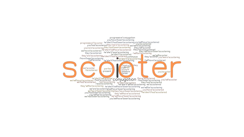 Scooter Past Tense Verb Forms, Conjugate SCOOTER
