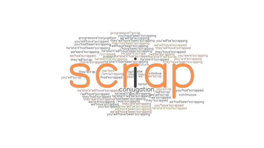 Scrap Past Tense Verb Forms, Conjugate SCRAP