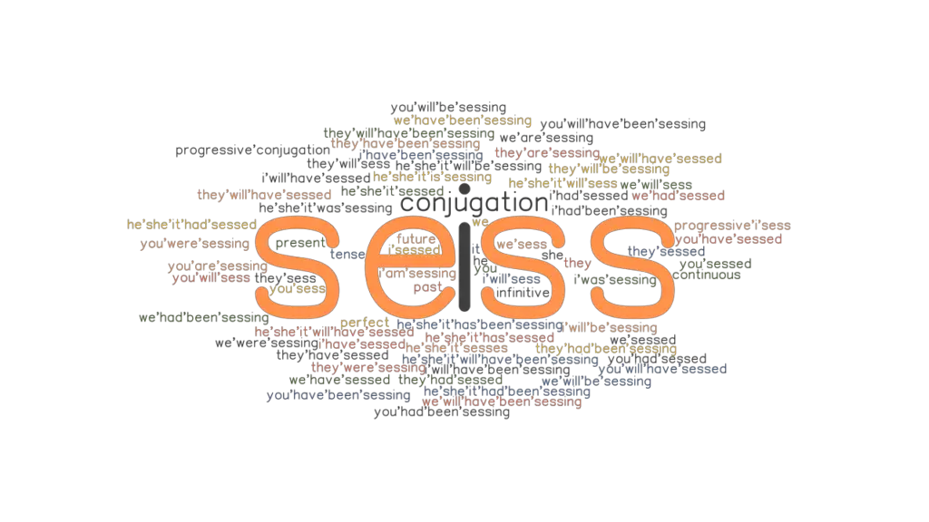 Sess Past Tense Verb Forms, Conjugate SESS