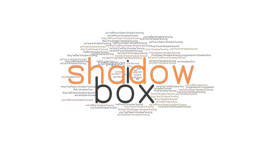 Shadowbox Past Tense Verb Forms, Conjugate SHADOWBOX