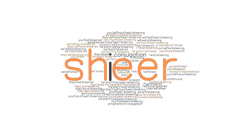 Sheer Past Tense Verb Forms, Conjugate SHEER