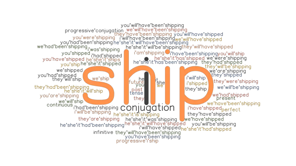 Ship Past Tense Verb Forms, Conjugate SHIP