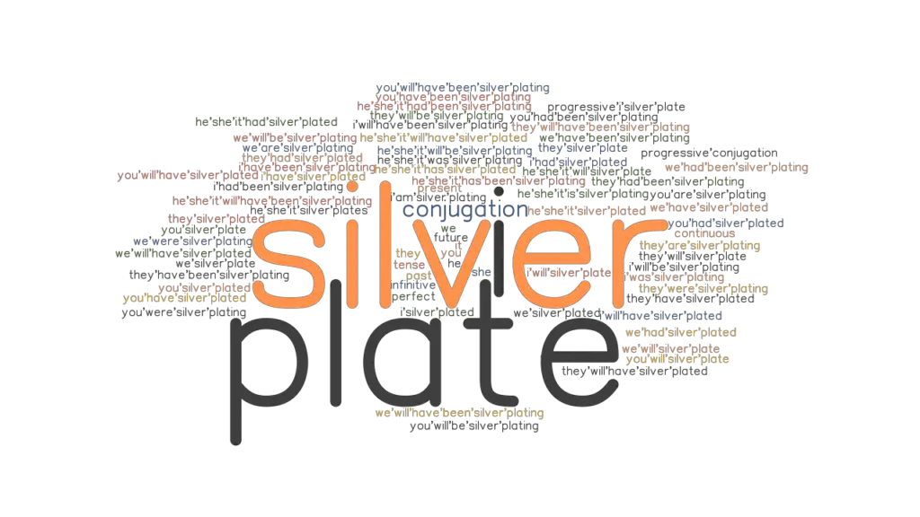Silverplate Past Tense Verb Forms, Conjugate SILVERPLATE