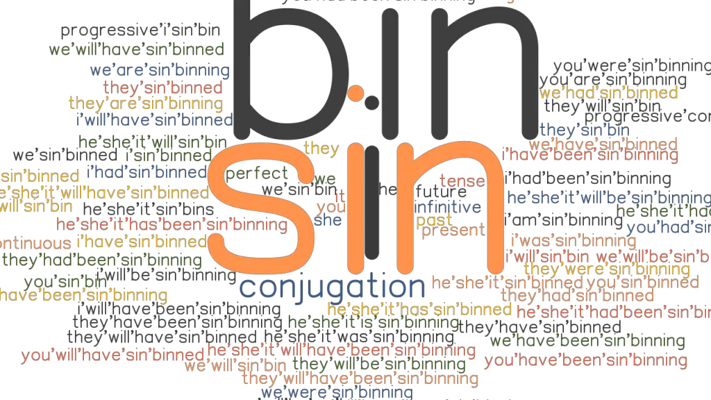 Sinbin Past Tense Verb Forms, Conjugate SINBIN