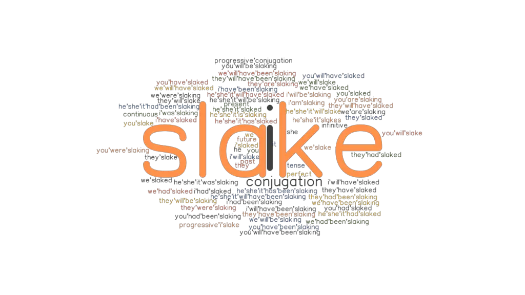 Slake Past Tense Verb Forms, Conjugate SLAKE