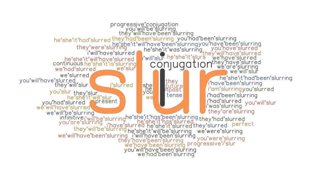 Slur Past Tense Verb Forms, Conjugate SLUR