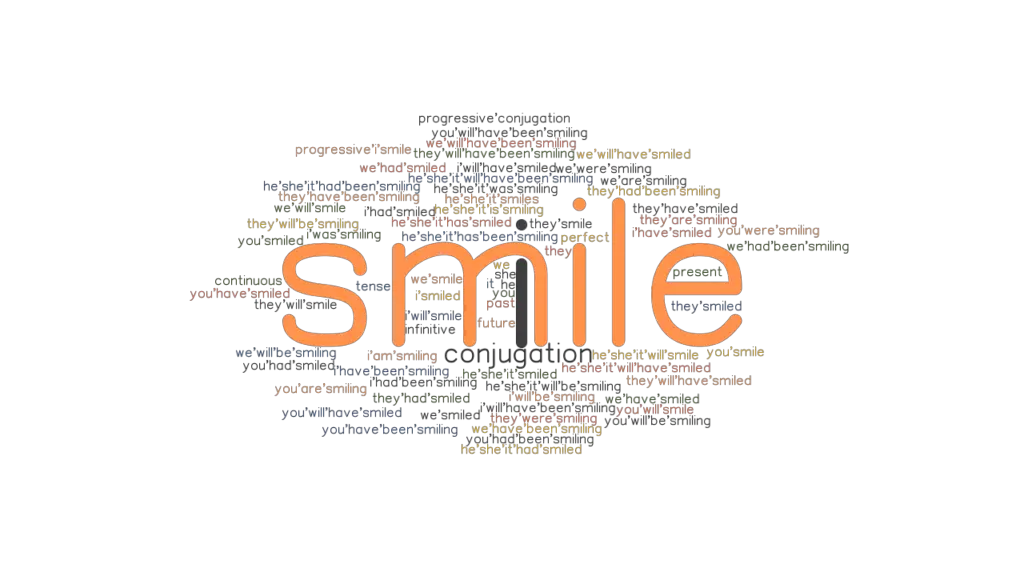 Smile Past Tense Verb Forms, Conjugate SMILE