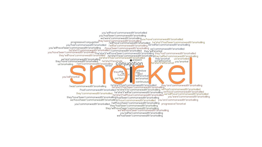 Snorkel Past Tense Verb Forms, Conjugate SNORKEL