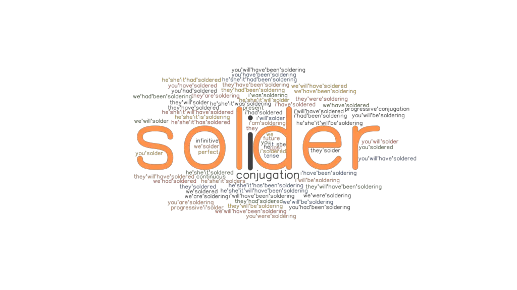 Solder Past Tense Verb Forms, Conjugate SOLDER