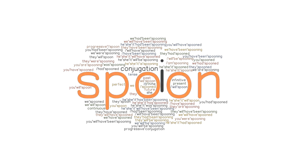 Spoon Past Tense Verb Forms, Conjugate SPOON