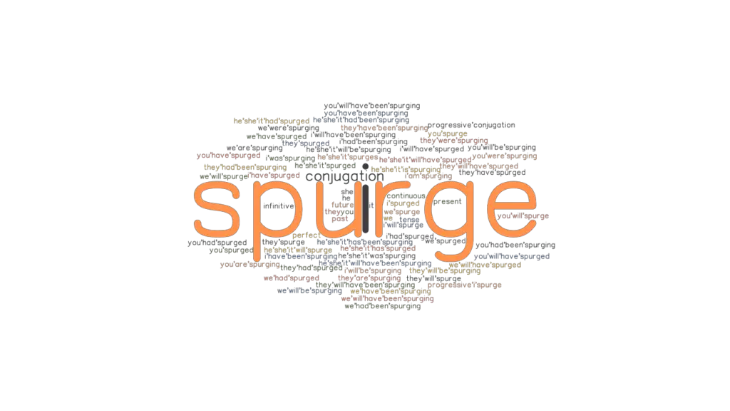 Spurge Past Tense Verb Forms, Conjugate SPURGE