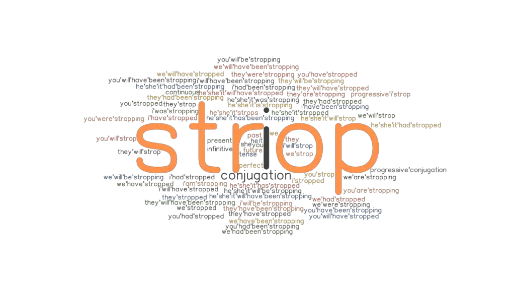 Strop Past Tense Verb Forms, Conjugate STROP