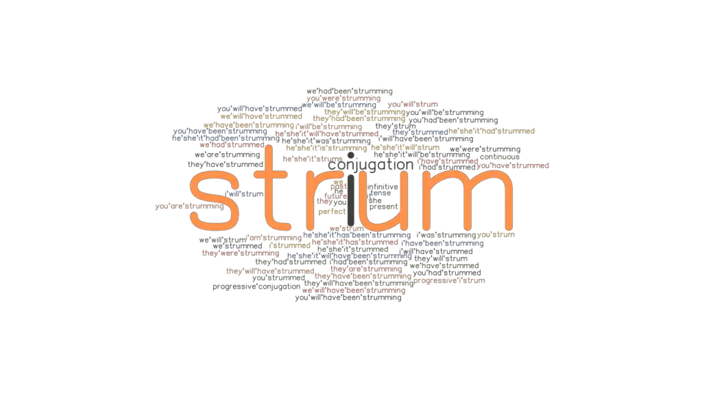 Strum Past Tense Verb Forms, Conjugate STRUM