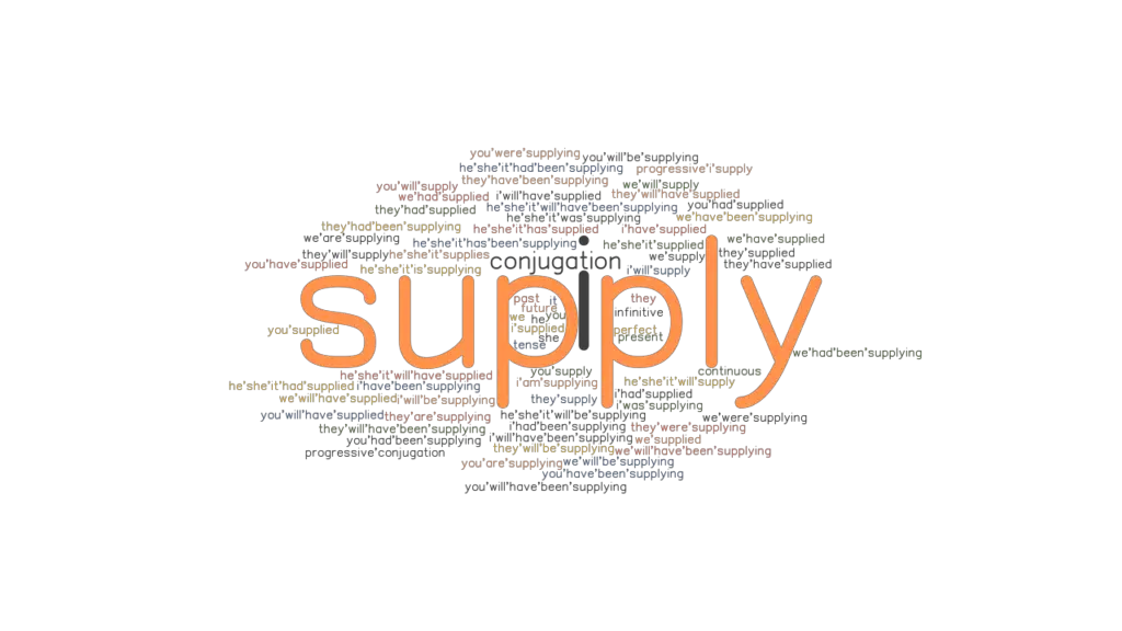 Supply Past Tense Verb Forms, Conjugate SUPPLY