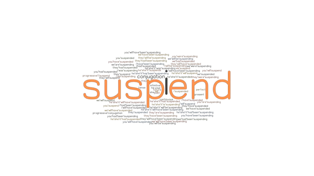 Suspend Past Tense Verb Forms, Conjugate SUSPEND