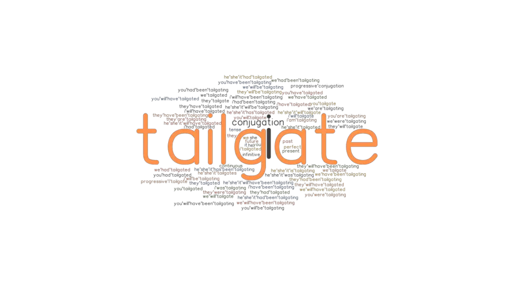 Tailgate Past Tense Verb Forms, Conjugate TAILGATE
