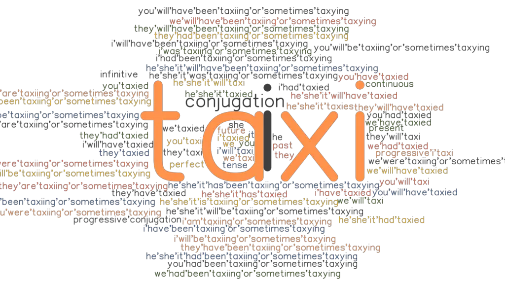 Taxi Past Tense Verb Forms, Conjugate TAXI