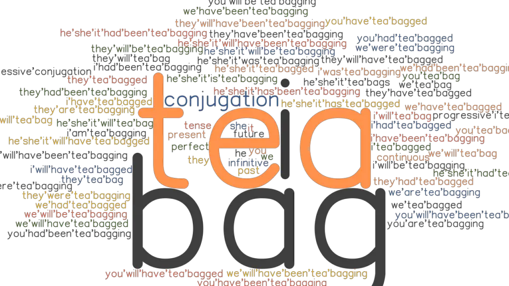 Teabag Past Tense Verb Forms, Conjugate TEABAG