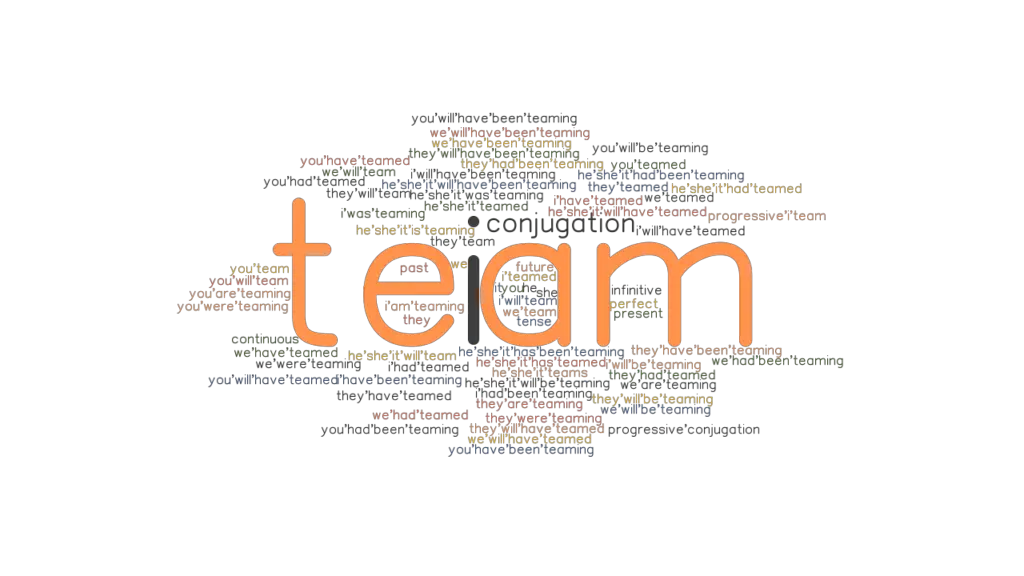 Team Past Tense Verb Forms, Conjugate TEAM