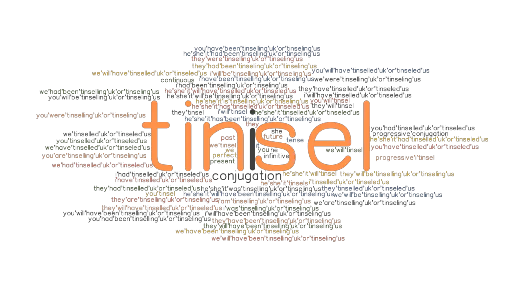 Tinsel Past Tense Verb Forms, Conjugate TINSEL