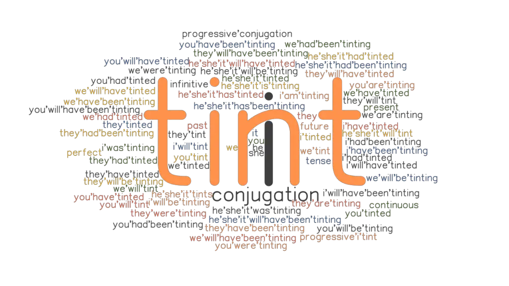 Tint Past Tense Verb Forms, Conjugate TINT