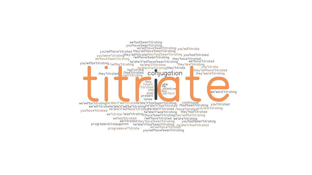 Titrate Past Tense Verb Forms, Conjugate TITRATE
