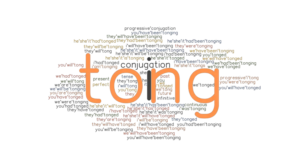 Tong Past Tense Verb Forms, Conjugate TONG