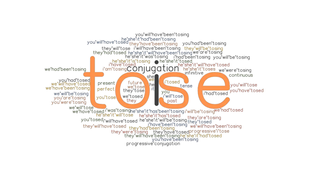 Tose Past Tense Verb Forms, Conjugate TOSE