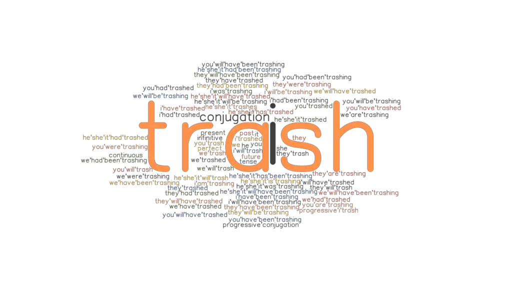 trash-past-tense-verb-forms-conjugate-trash-grammartop