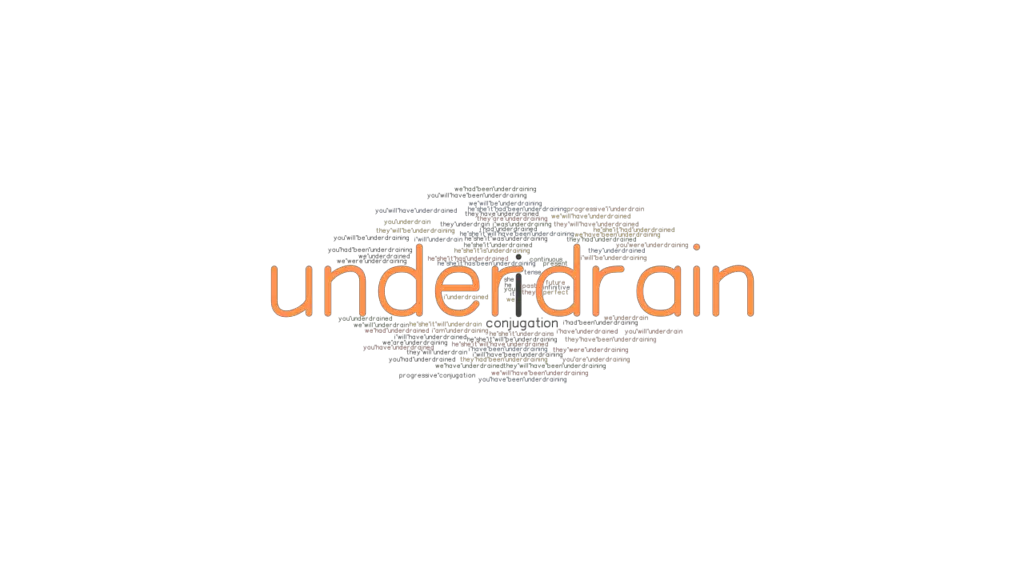 Underdrain Past Tense Verb Forms, Conjugate UNDERDRAIN