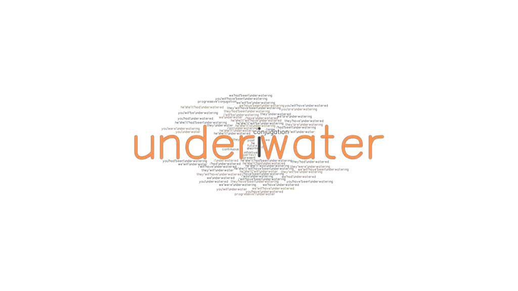 Underwater Past Tense Verb Forms, Conjugate UNDERWATER