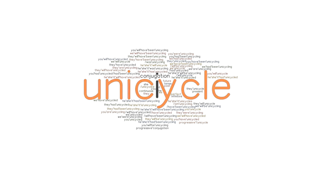 Unicycle Past Tense Verb Forms, Conjugate UNICYCLE