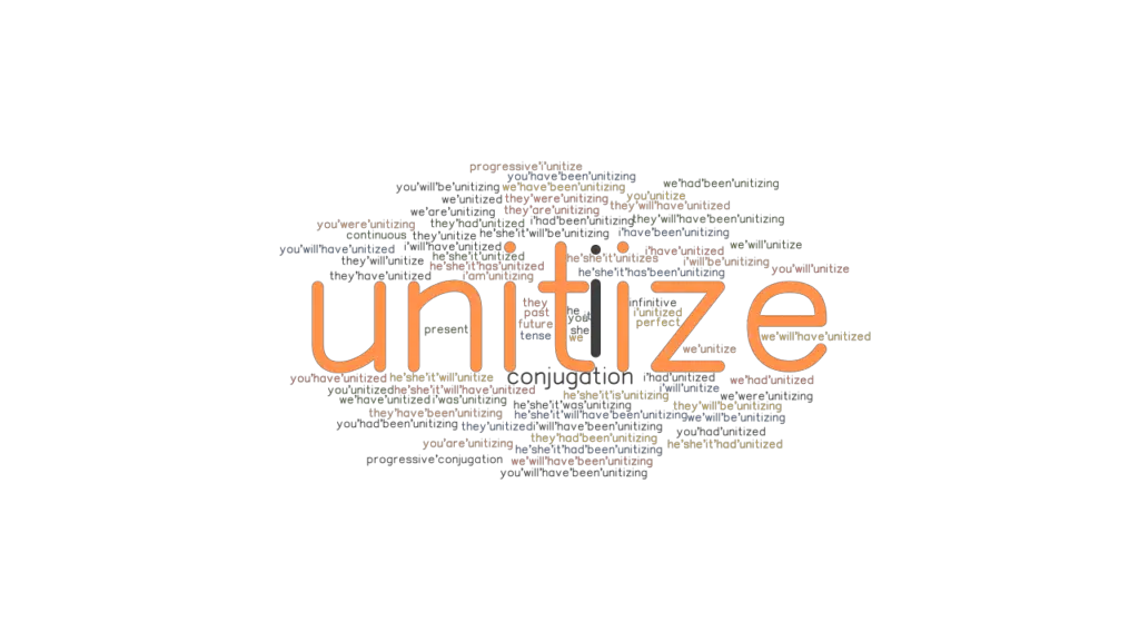 Unitize Past Tense Verb Forms, Conjugate UNITIZE