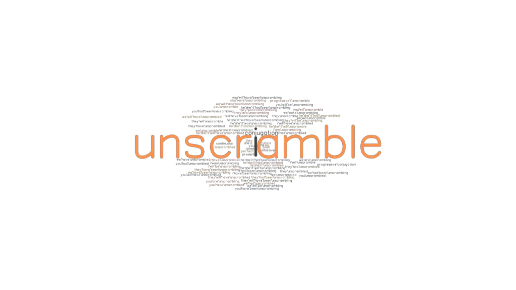 Unscramble Past Tense Verb Forms, Conjugate UNSCRAMBLE