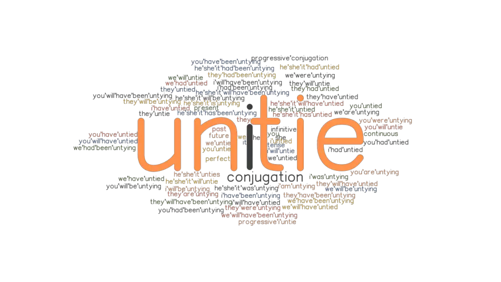 Untie Past Tense Verb Forms, Conjugate UNTIE