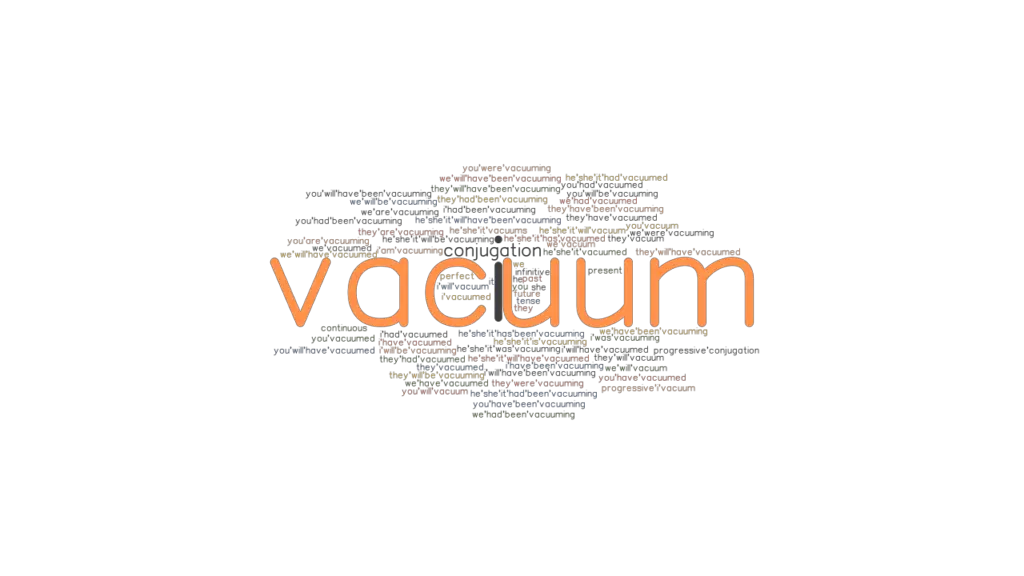 Vacuum Past Tense Verb Forms, Conjugate VACUUM