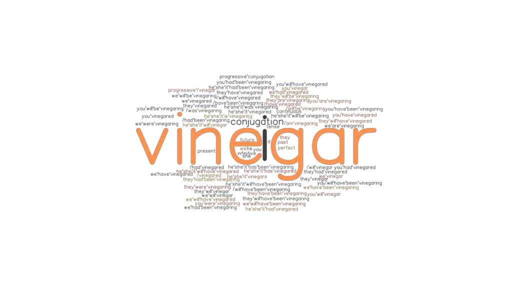 Vinegar Past Tense Verb Forms, Conjugate VINEGAR
