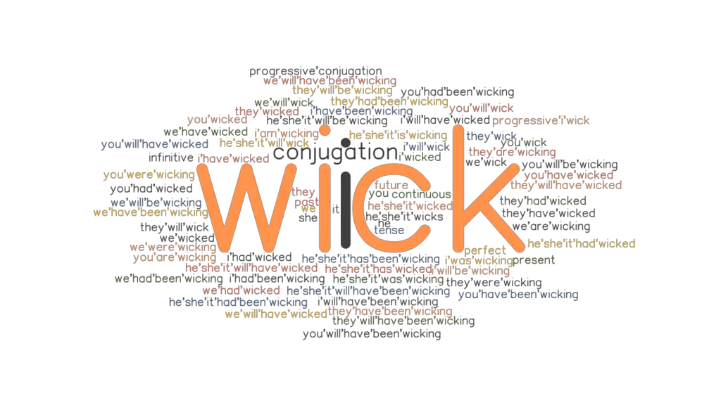 Wick Past Tense Verb Forms, Conjugate WICK