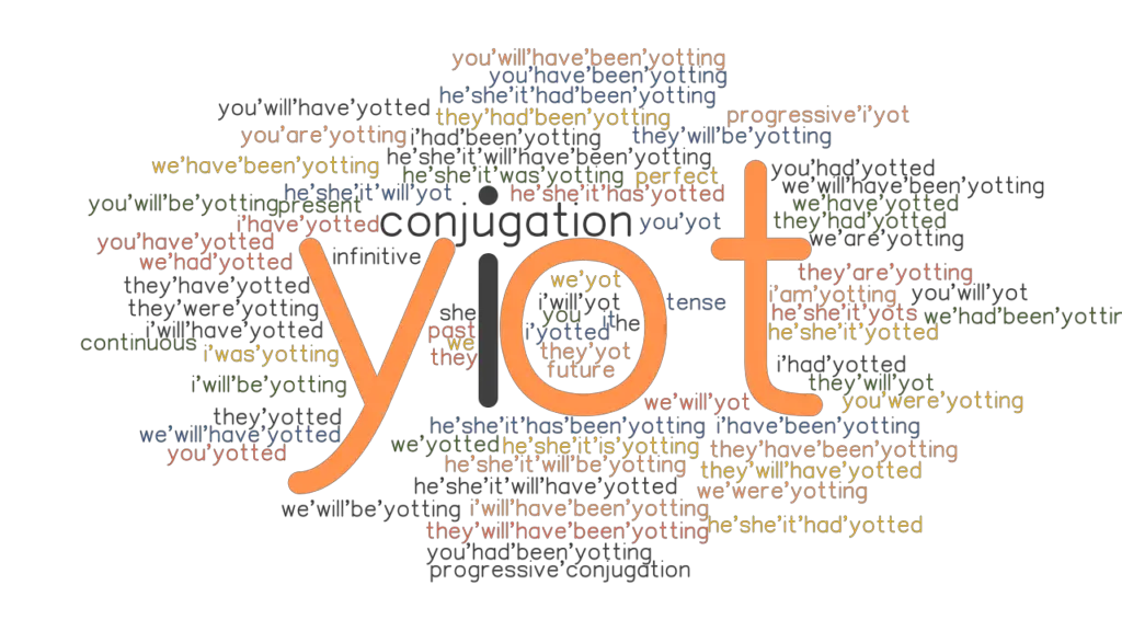 Yot Past Tense Verb Forms, Conjugate YOT