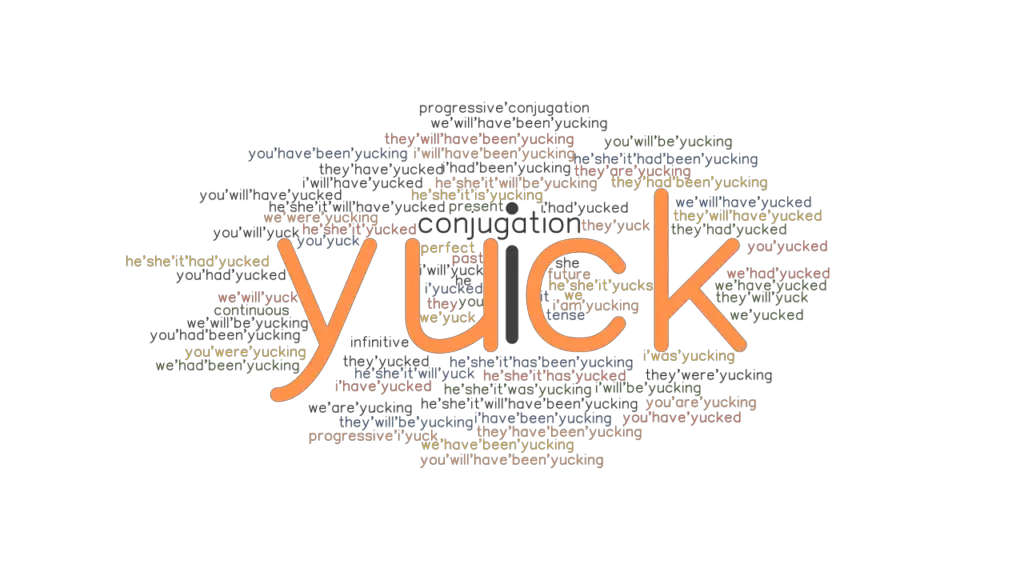 Yuck Past Tense Verb Forms, Conjugate YUCK