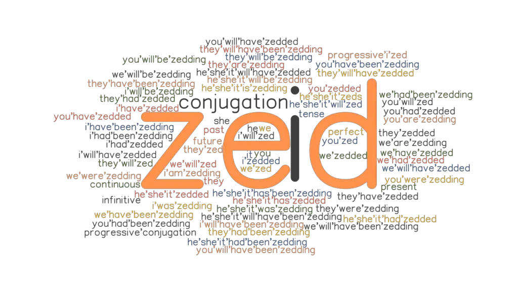 Zed Past Tense Verb Forms, Conjugate ZED