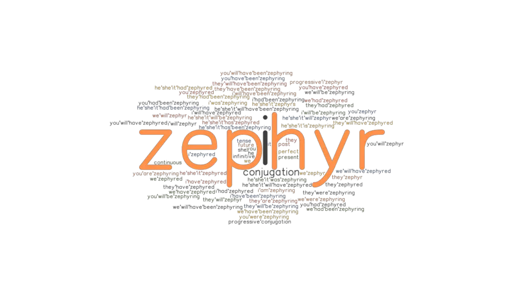 Zephyr Past Tense Verb Forms, Conjugate ZEPHYR